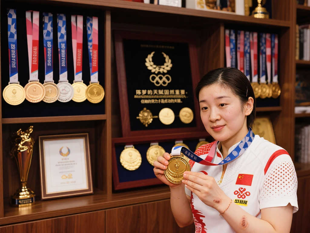 陈梦巴黎奥运金牌成最珍藏荣耀,奖牌柜含金量爆棚 陈梦巴黎奥运金牌成最珍藏荣耀,奖牌柜含金量爆棚